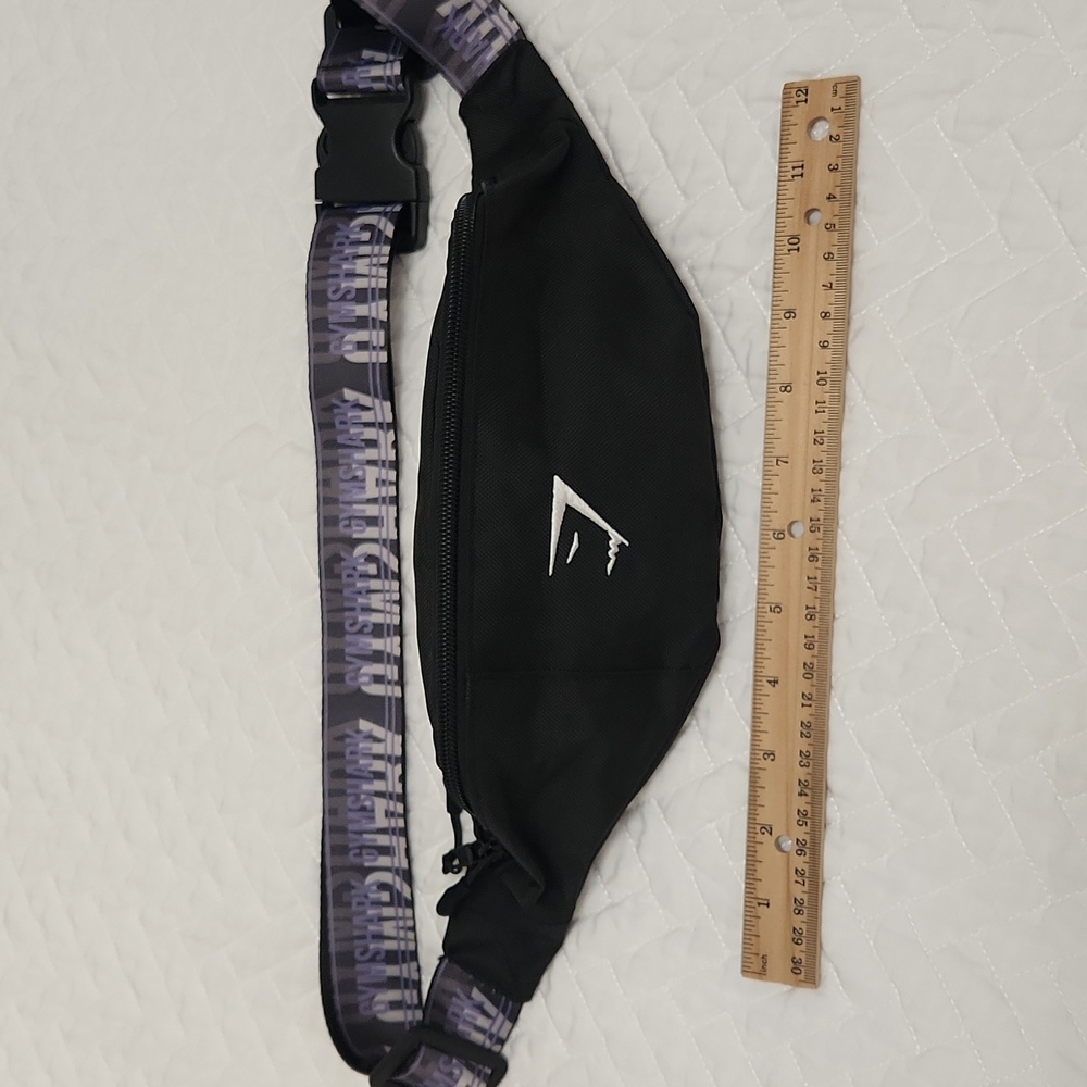 Gymshark Black Purple Grey Bum Waist Belt Sling Bag